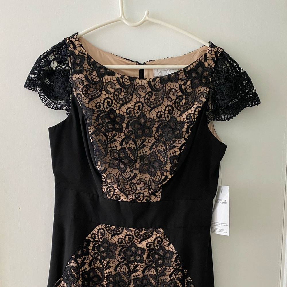 NWT Jessica Simpson Black lace cocktail dress!